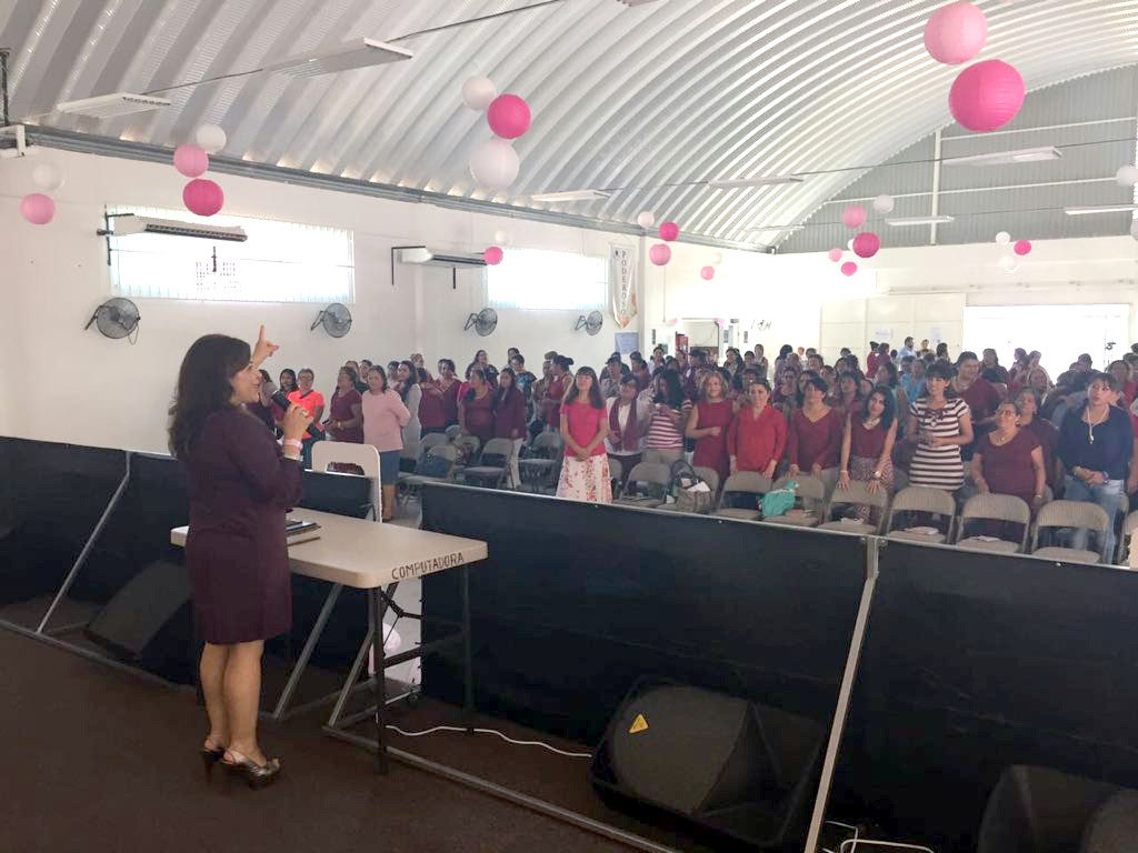 Sara sharing in the women's conference in Veracruz, November, 2016